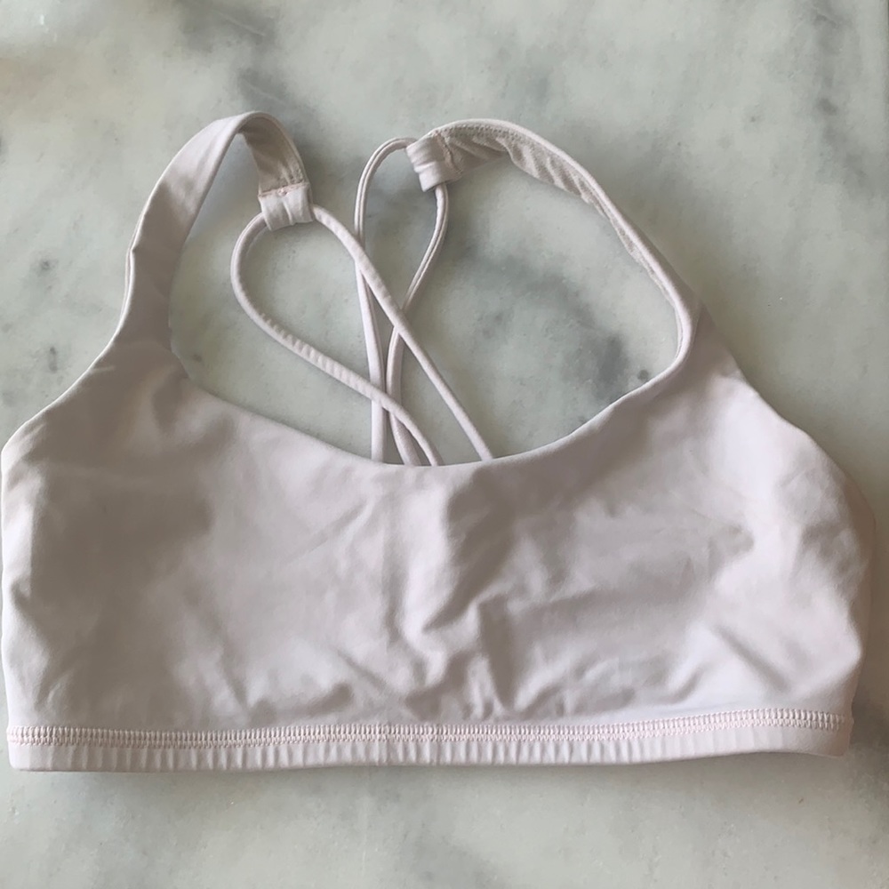 Lululemon light pink bra top size 4